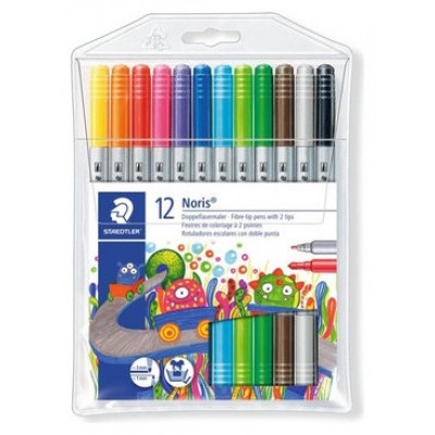 ESTUCHE CARTÓN CON 12 ROTULADORES DOBLE PUNTA COLORES NEÓN STAEDTLER 3200 C12 (Espera 4 dias)